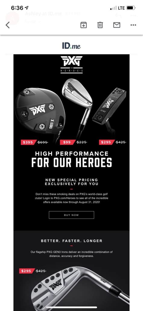 id me pxg|ID.ME discount on PXG clubs : r/golf